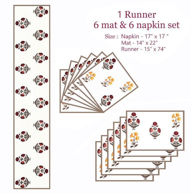 Table Runner Set - Brown