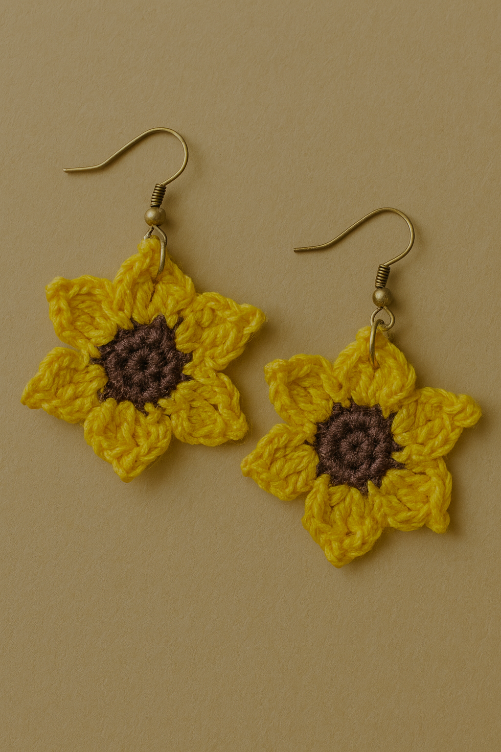Sunflower Crochet Earring