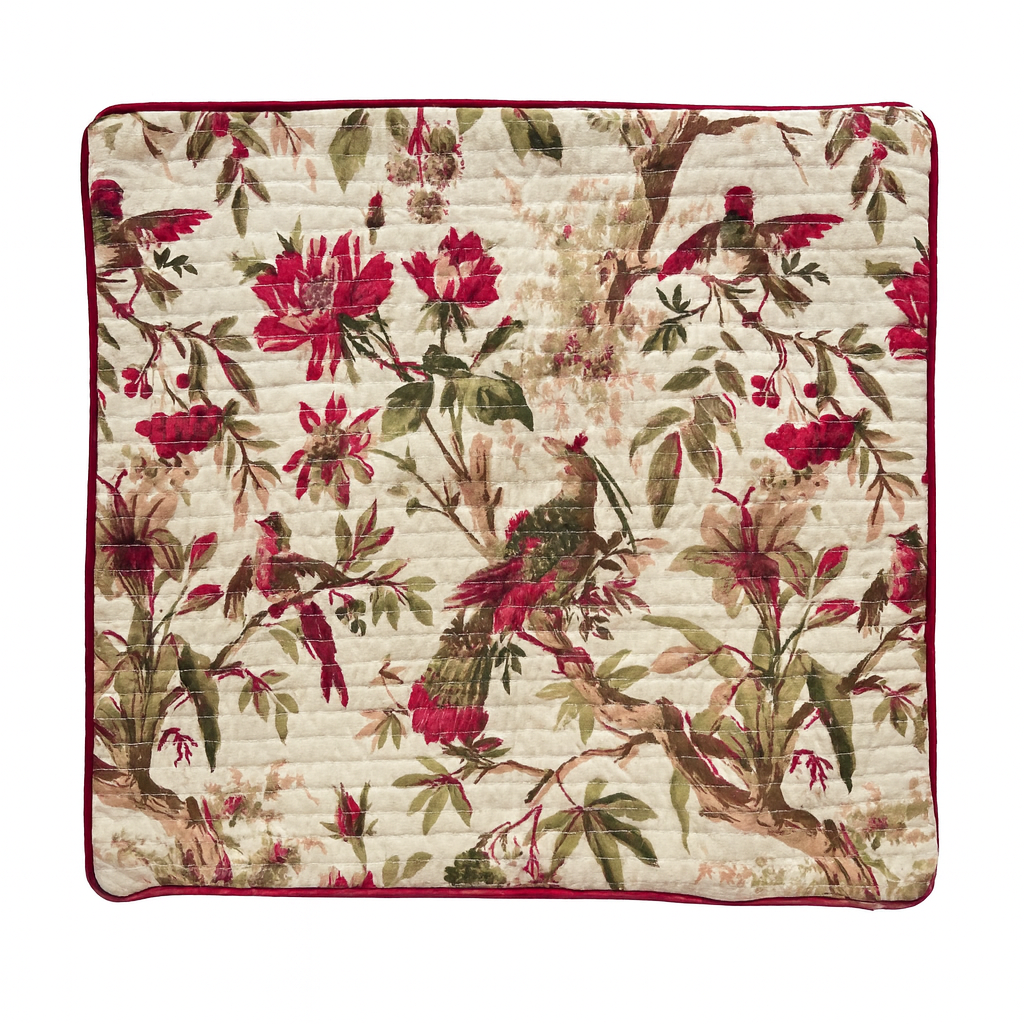 Block-printed Cushion Cover Red