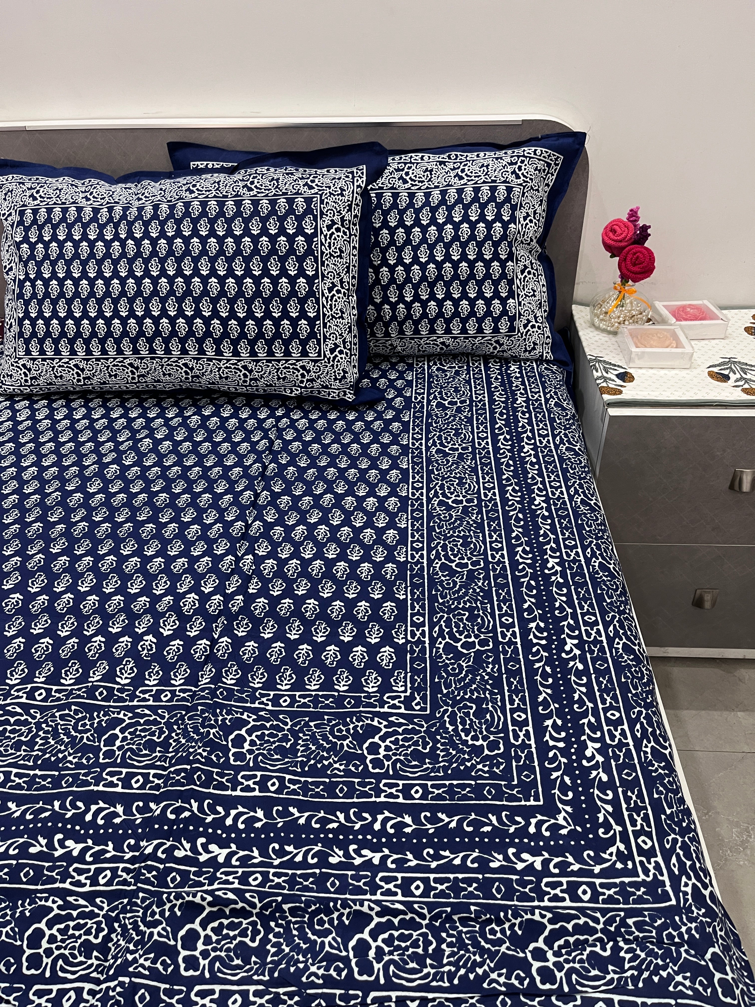 Indigo Bedsheet - Mix